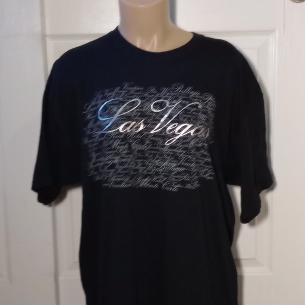 LV DESIGNS LAS VEGAS BLACK TEE SHIRT XL